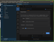 Vscode create new project