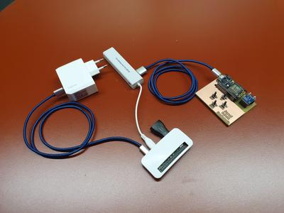 Die zusammengebaute Hardware für das Projekt