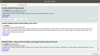 Boardverwalter (Arduino Mbed OS Nano Boards 2.1.0)